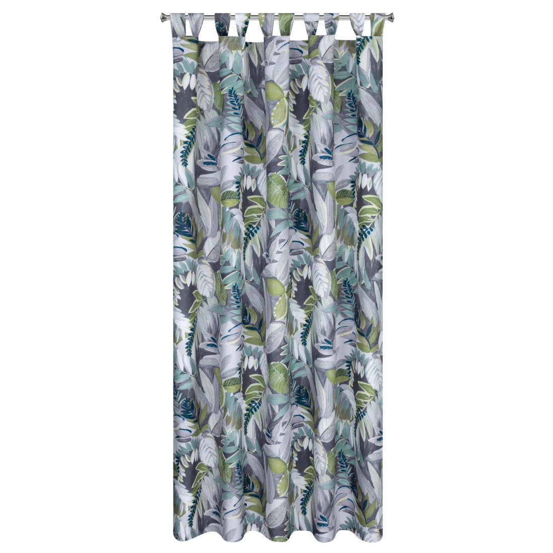 Záves 155x200 cm vodoodolný polyester zelený sivý GARDEN