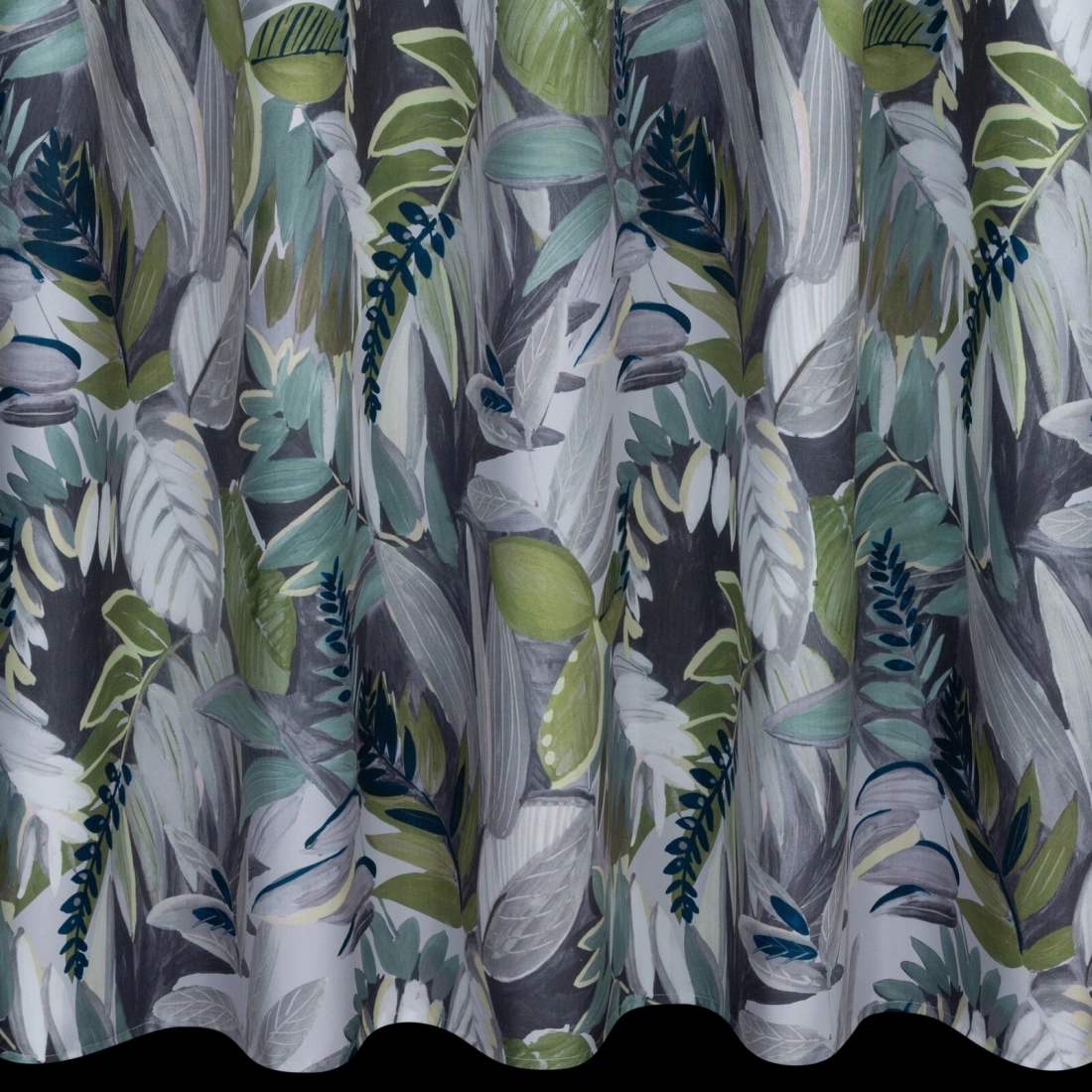 Záves 155x200 cm vodoodolný polyester zelený sivý GARDEN