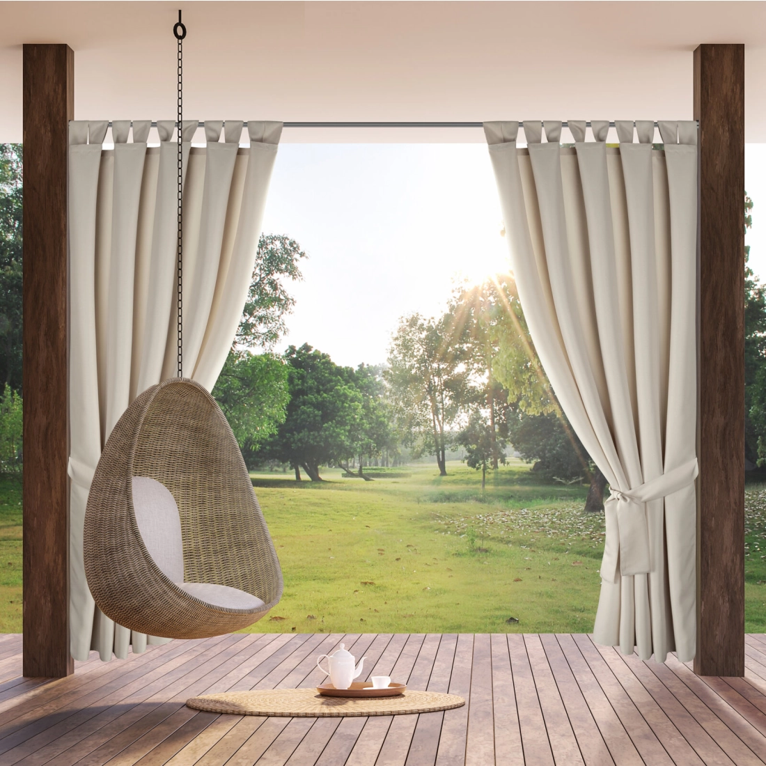 Závěs 155x240 cm béžový GARDEN