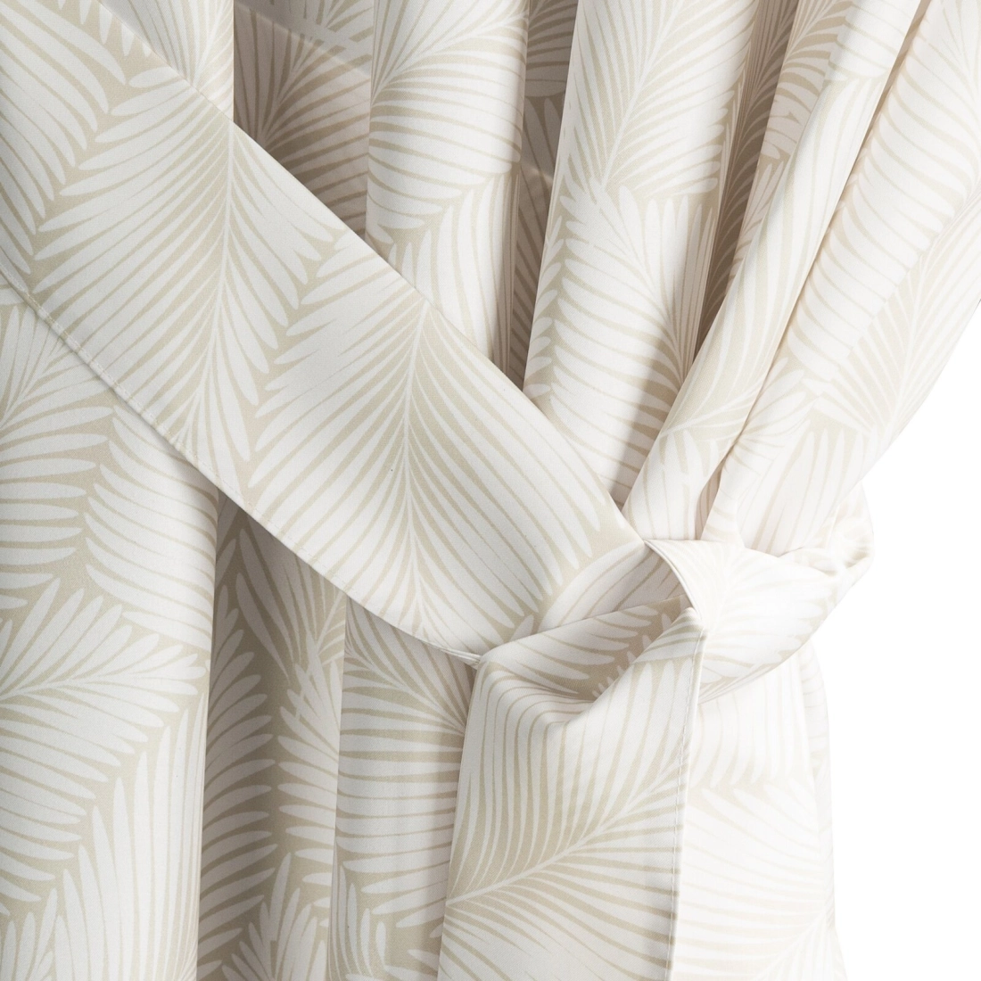 Voděodolný bílobéžový závěs 155x240 cm na poutkách se suchým zipem GARDEN