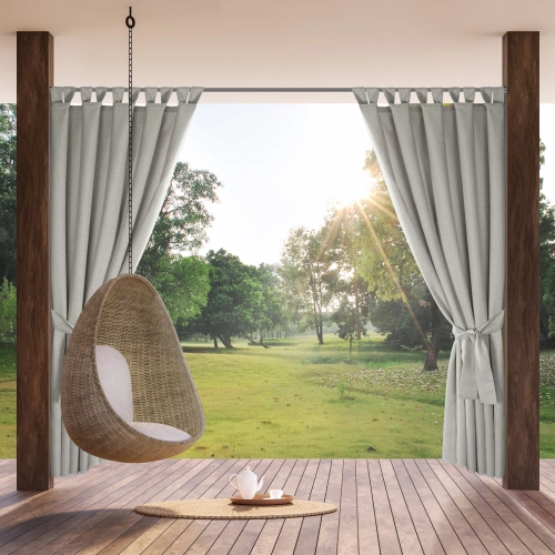 Voděodolný matný závěs 155x240 cm z polyesteru šedý GARDEN