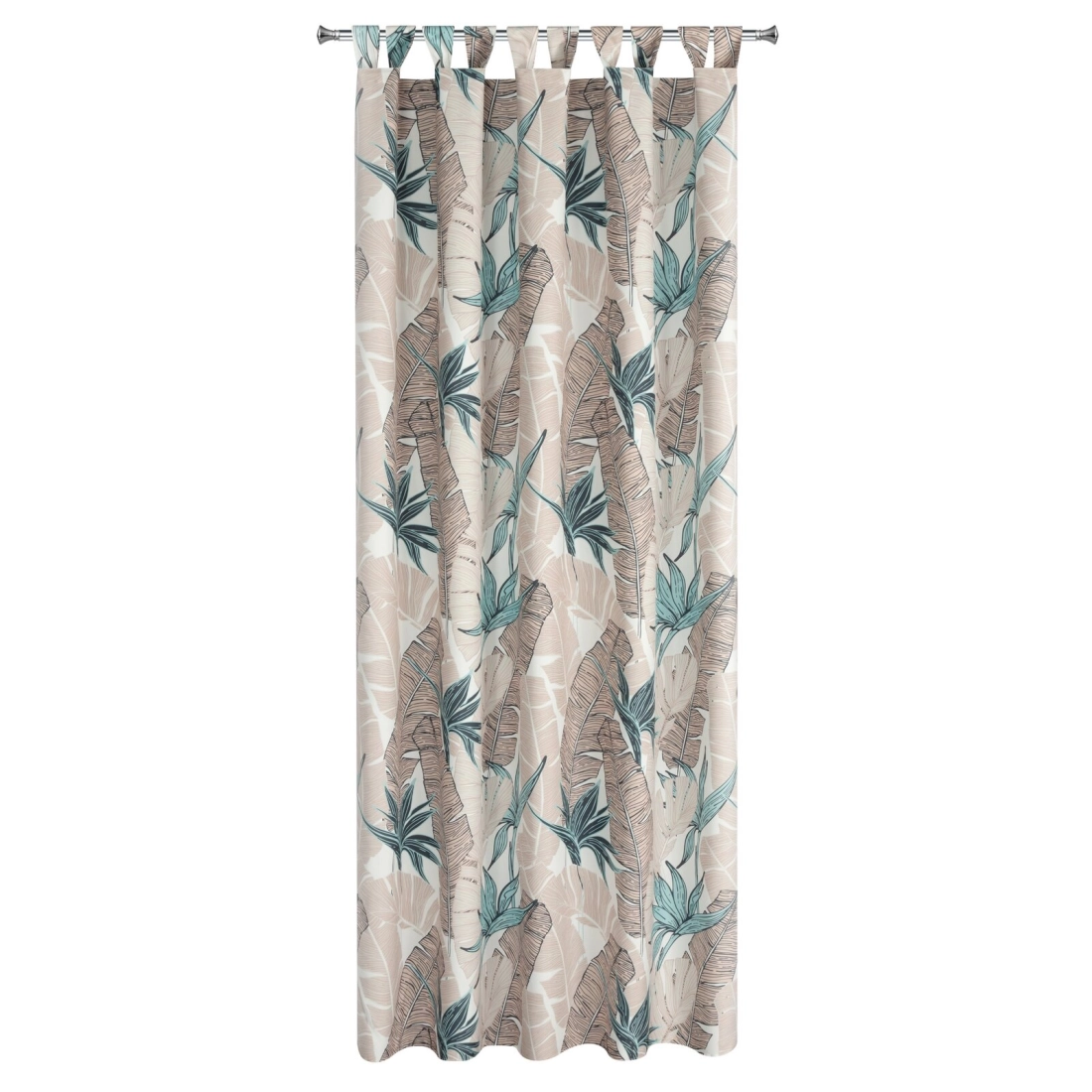 Závěs 155x240 cm voděodolný polyester béžový zelený GARDEN