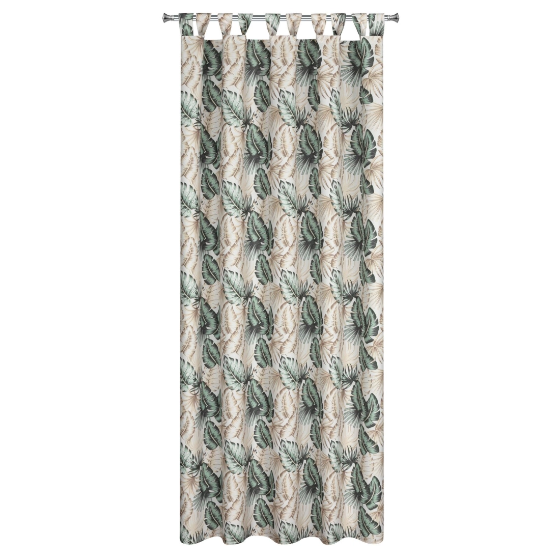 Závěs 155x240 cm voděodolný polyester béžový, zelený GARDEN
