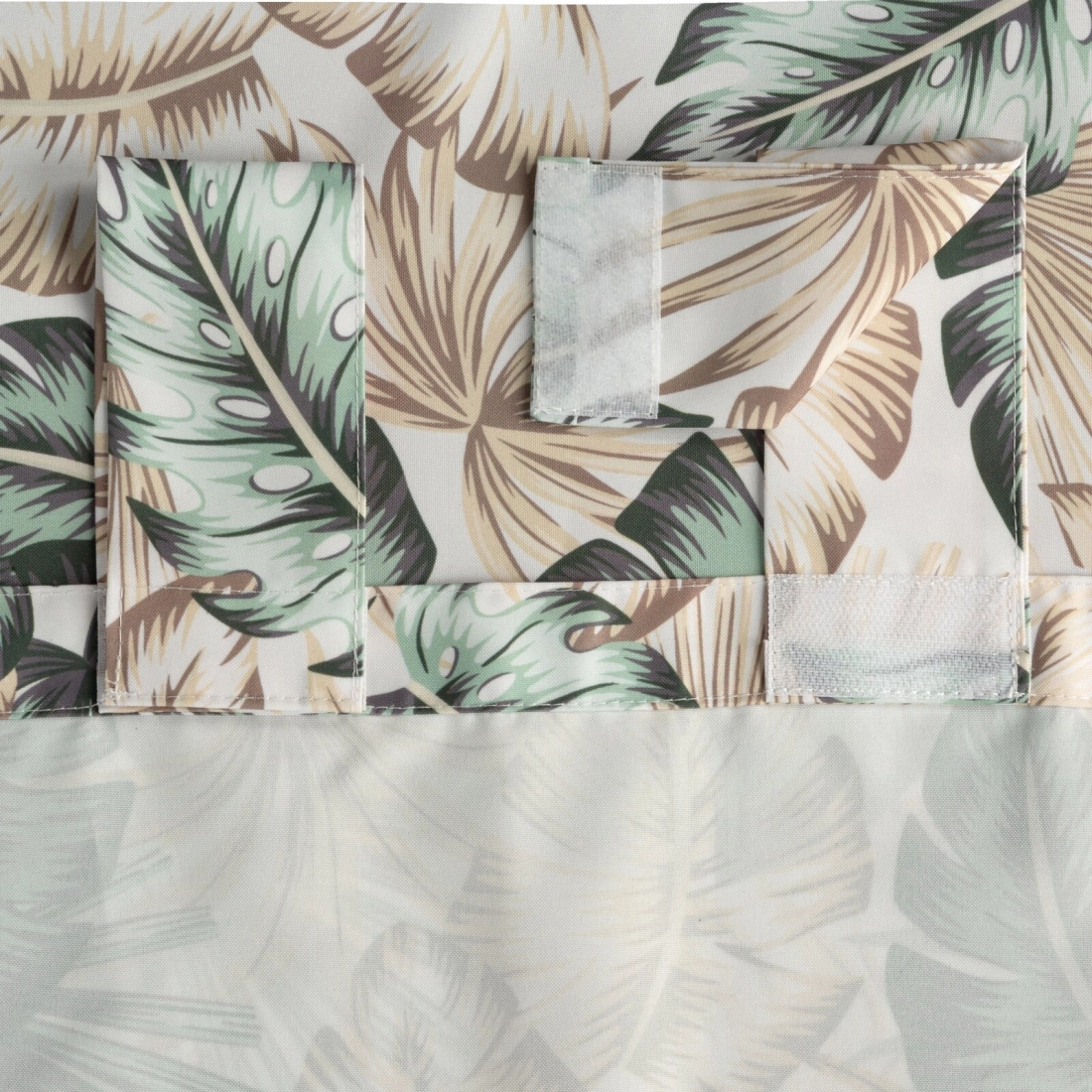 Závěs 155x240 cm voděodolný polyester béžový, zelený GARDEN