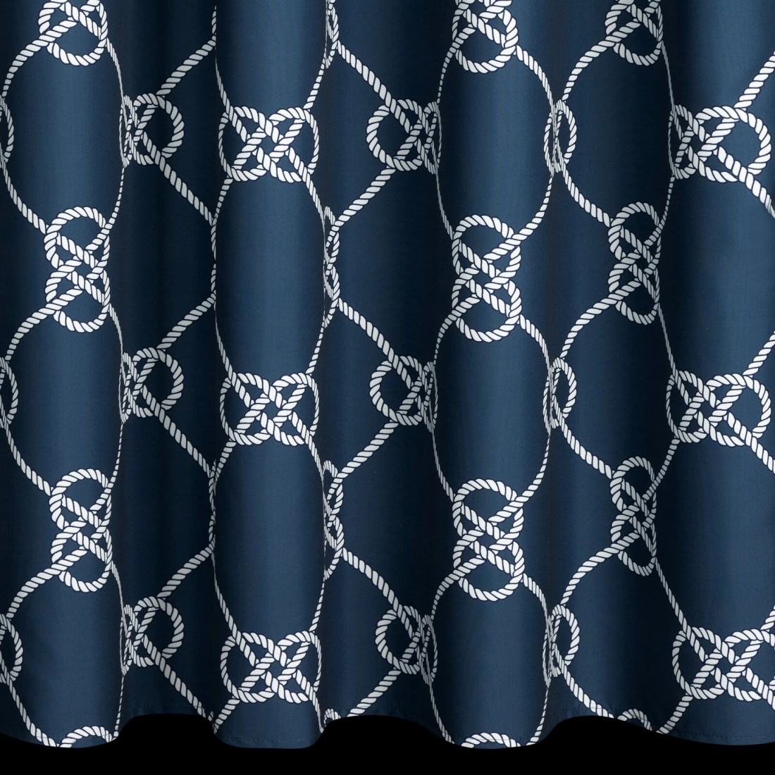 Závěs 155x240 cm voděodolný matný tmavě modrý, bílý z polyesteru GARDEN