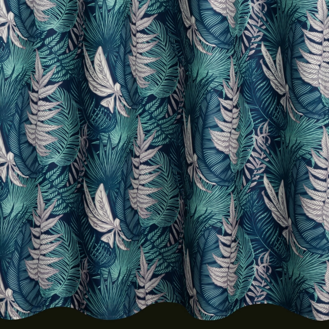 Závěs 155x240 cm voděodolný polyester tyrkysovo-mátový GARDEN