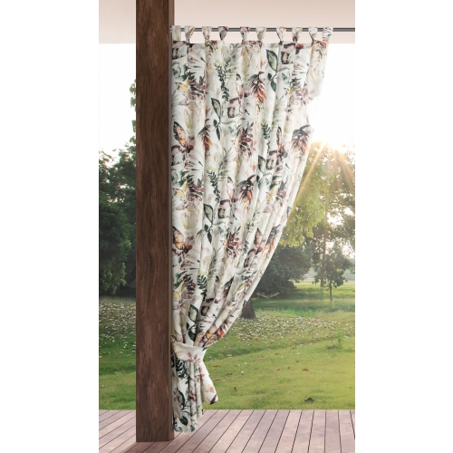 Záves 155x260 cm vodeodolný bielo-ocelový GARDEN 2