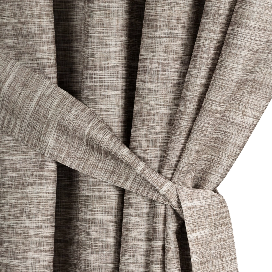 Závěs 155x260 cm voděodolný polyester hnědý krémový na poutka se suchým zipem GARDEN