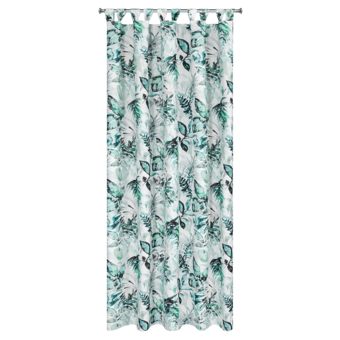 Záves 155x260 cm vodoodolný polyester bielo-zelený GARDEN 2