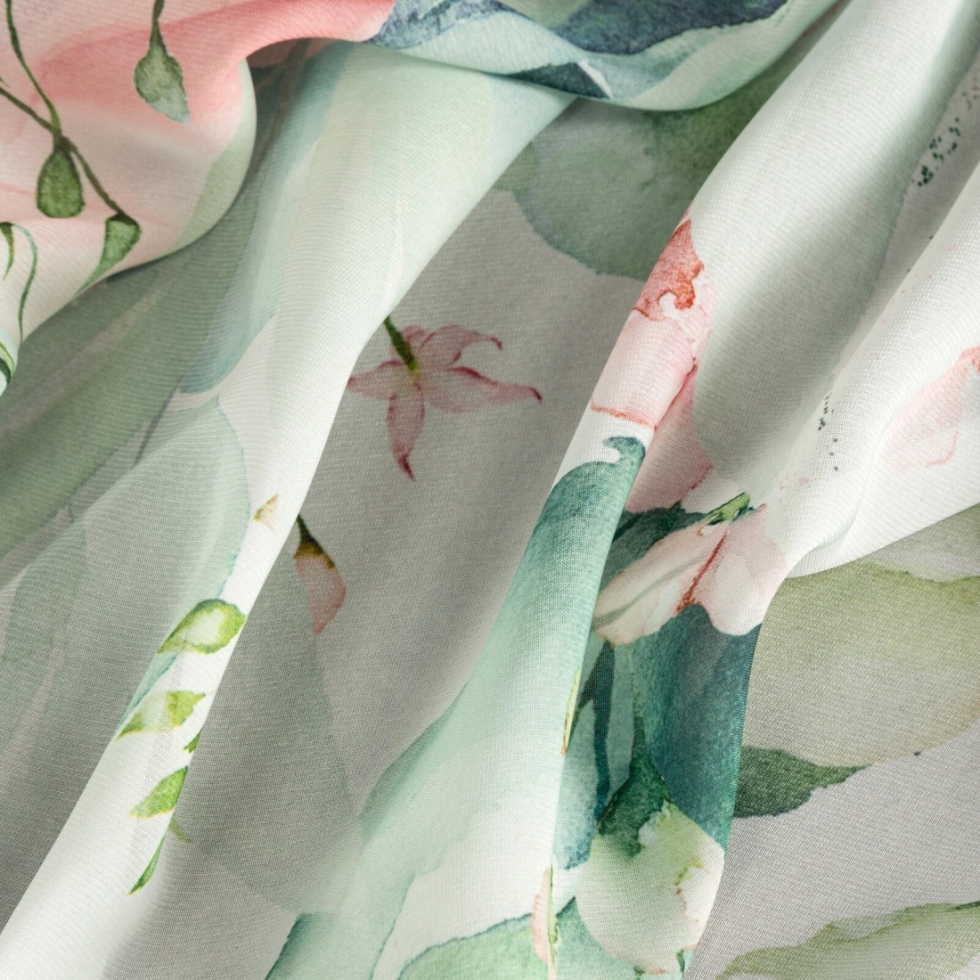 Záves 350x250 cm biely ružový na kovové krúžky ALORA