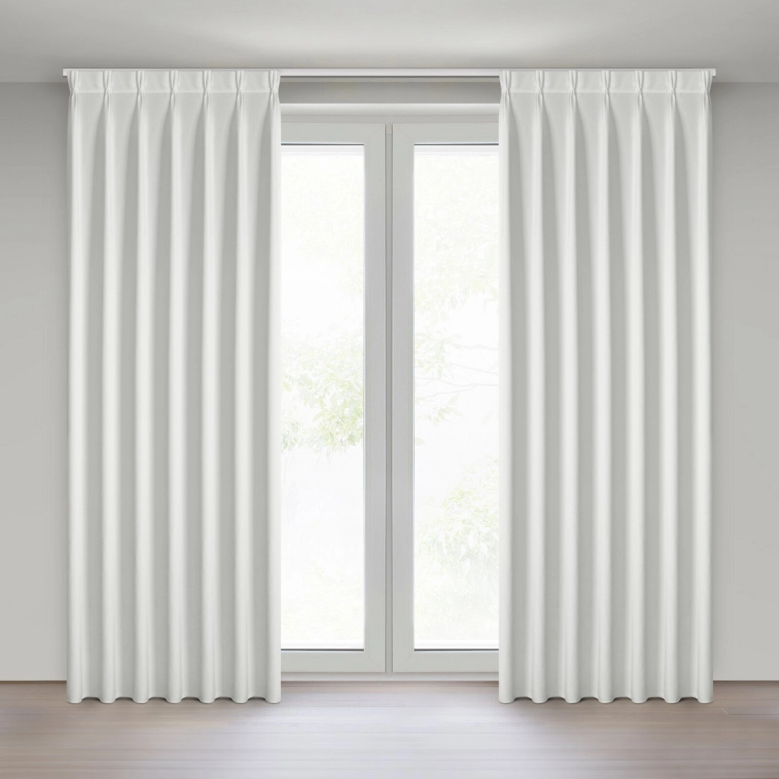 Záves 80x270 cm zamatový biely na riasiacu pásku MELANIE