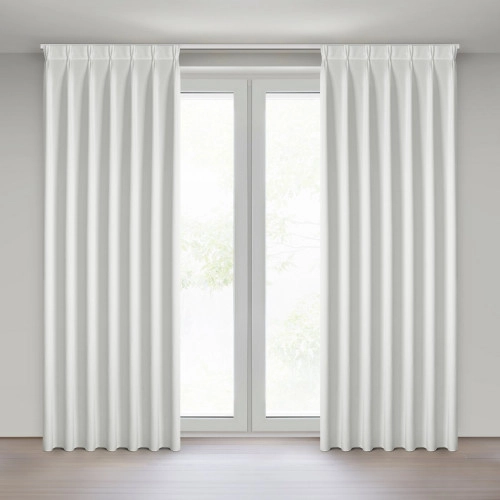 Záves 80x270 cm zamatový biely na riasiacu pásku MELANIE