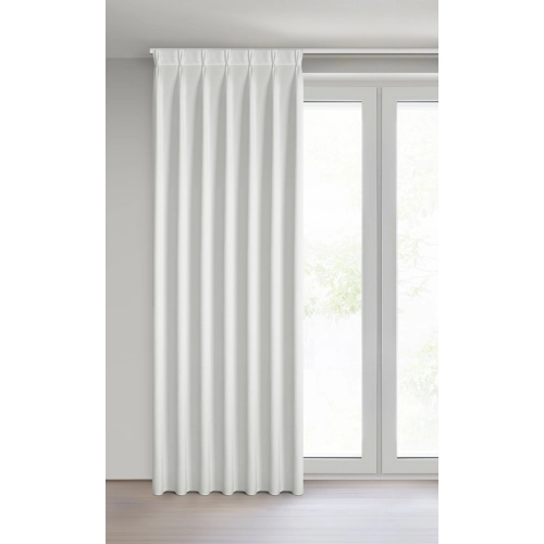 Záves 80x270 cm zamatový biely na riasiacu pásku MELANIE