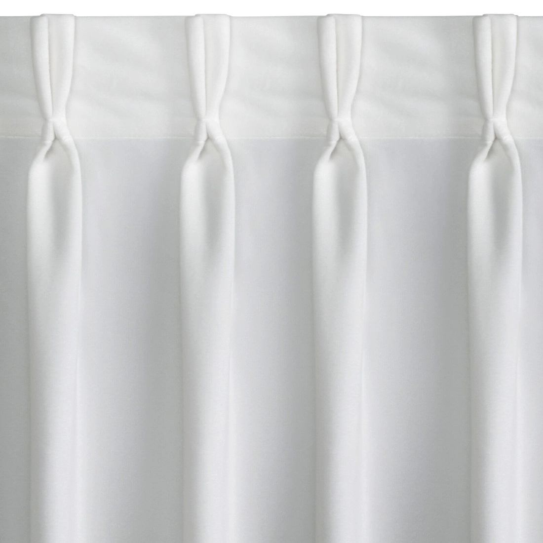 Záves 80x270 cm zamatový biely na riasiacu pásku MELANIE