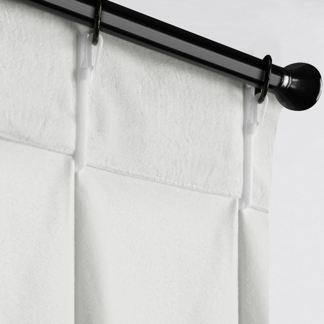 Záves 80x270 cm zamatový biely na riasiacu pásku MELANIE