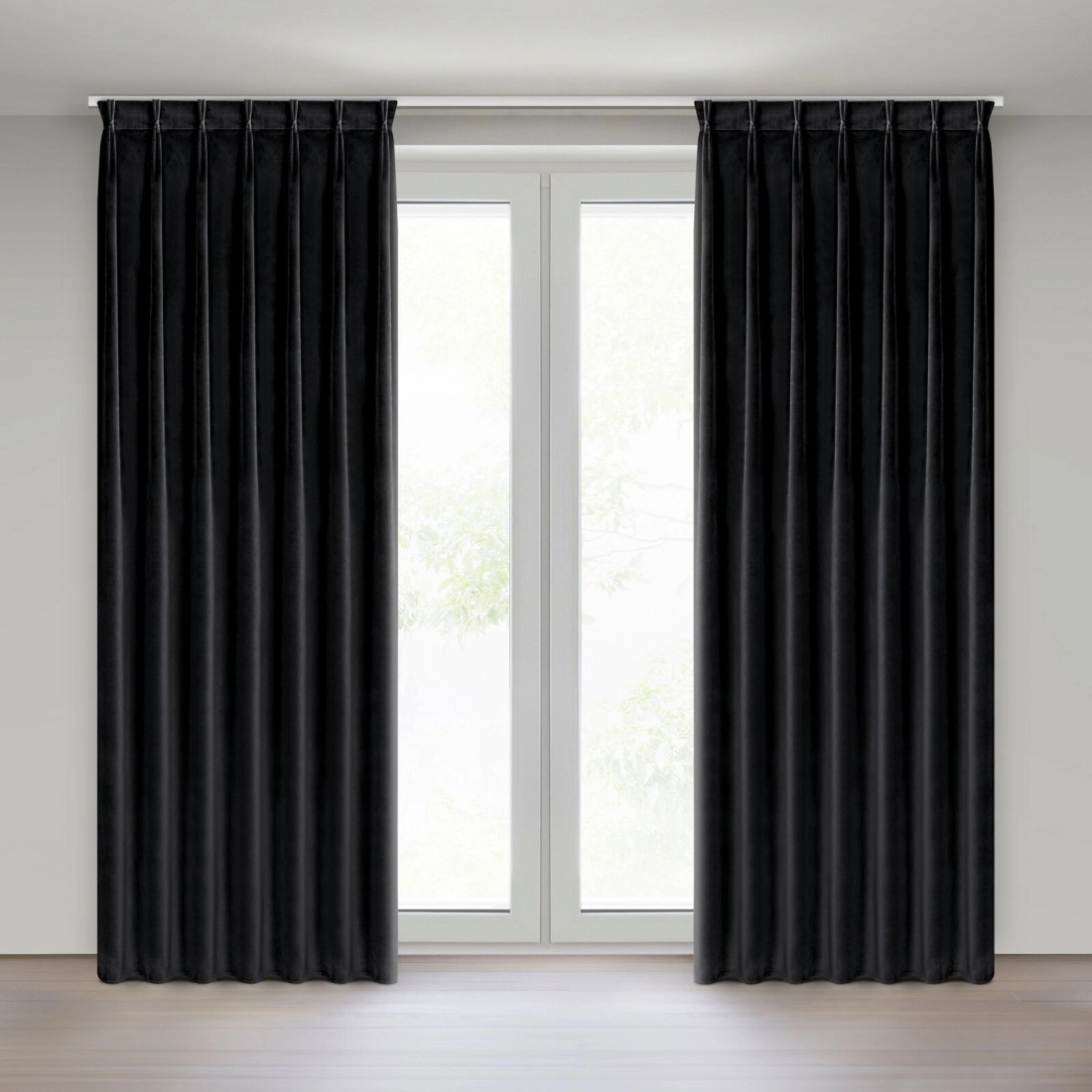 Sametový černý závěs 80x270 cm MELANIE