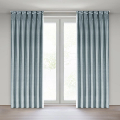 Záves 80x270 cm zamatový sivý MELANIE na riasiacu pásku