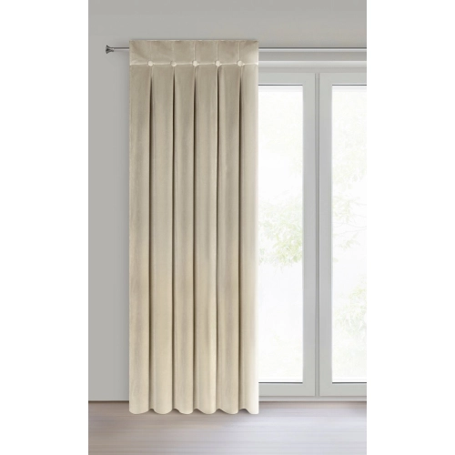 Záves 85x250 cm velúrový béžový na riasiacu pásku ALITA