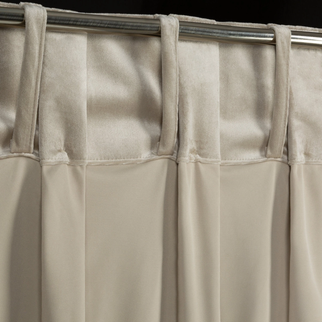 Záves 85x250 cm velúrový béžový na riasiacu pásku ALITA