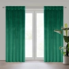 Velurový tmavě zelený závěs 85x250 cm na řasící pásku ALITA
