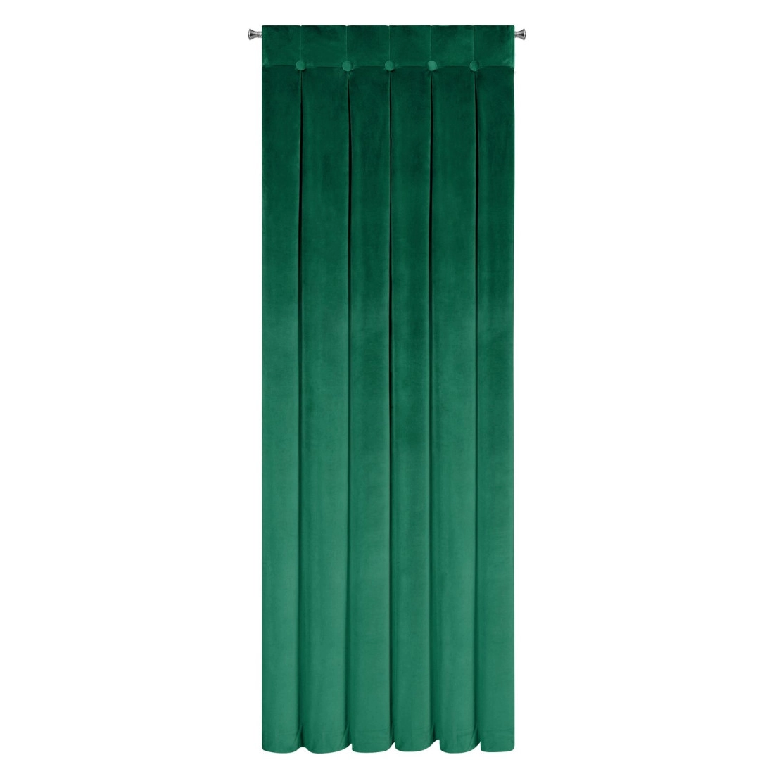 Velurový tmavě zelený závěs 85x250 cm na řasící pásku ALITA