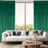 Velurový tmavě zelený závěs 85x250 cm na řasící pásku ALITA