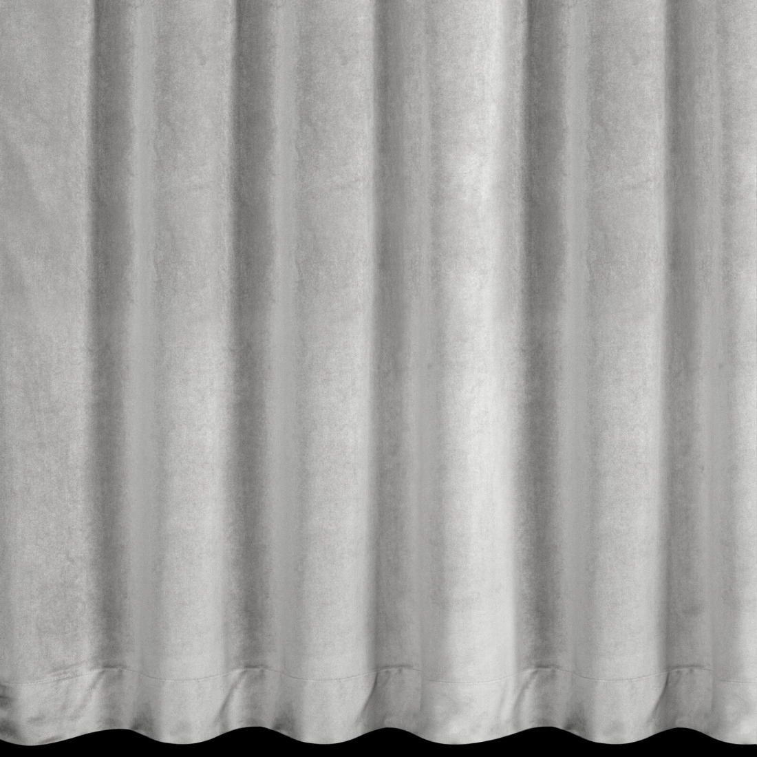 Záves 85x250 cm zamatový strieborný na riasiacu pásku so šnúrkami ALITA