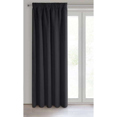 Záves blackout 140x270 cm polyester čierny na riasiacu pásku PARISA Design 91