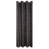 Záves na kovové krúžky EVI 140x250 cm, čierny so zlatou geometrickou potlačou