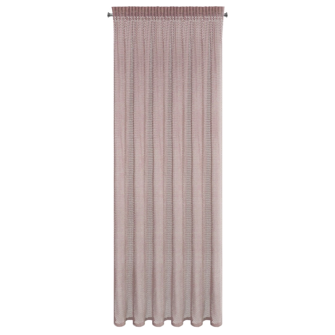 Záves z sieťoviny 140x270 cm bavlnený ružový na riasiacu pásku GABBY