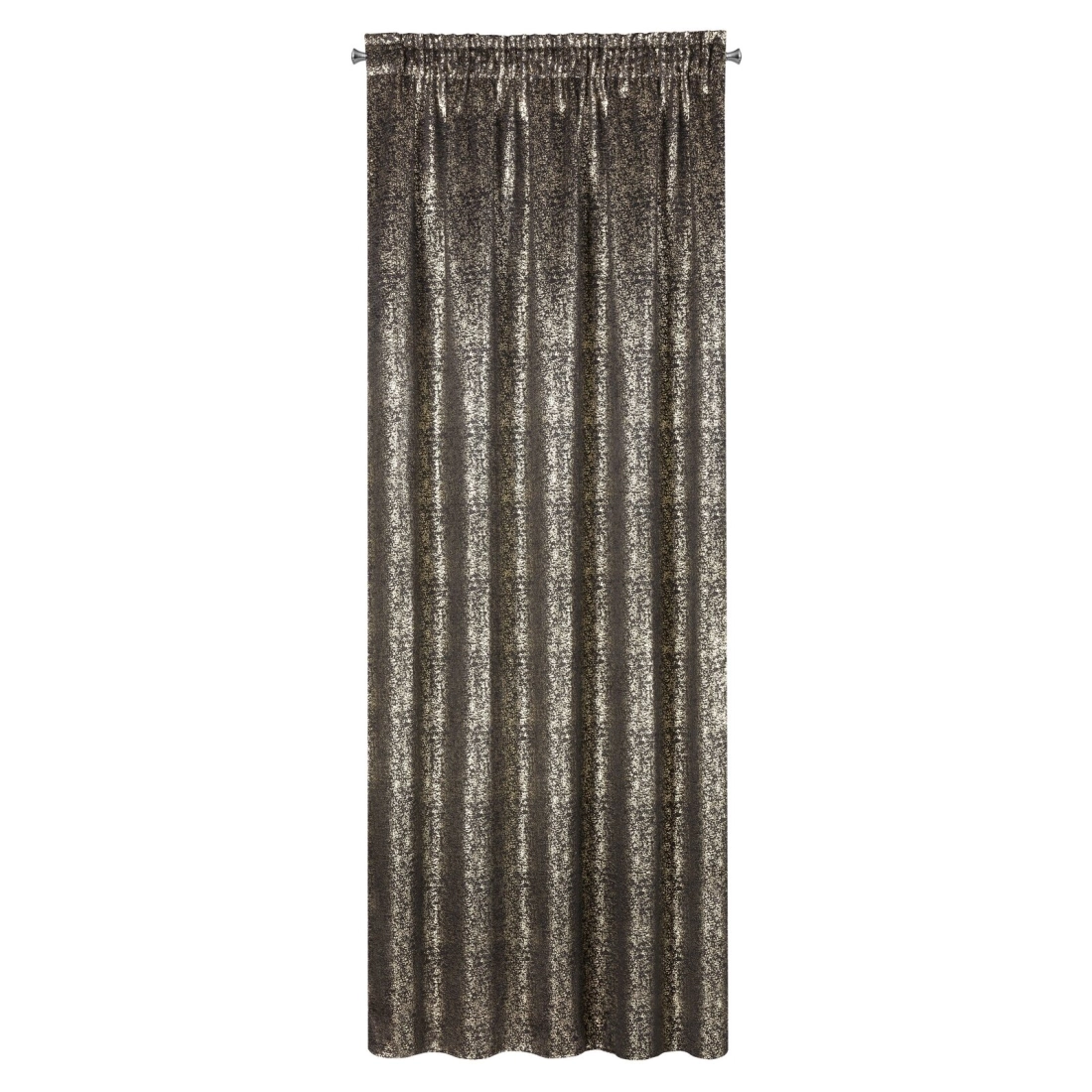 Záves zatemňujúci 135x270 cm čierny so zlatým vzorom na riasiacu pásku EBRU
