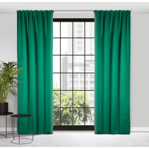 Záves zatemňujúci 140x300 cm tmavozelený na riasiacu pásku MILAN