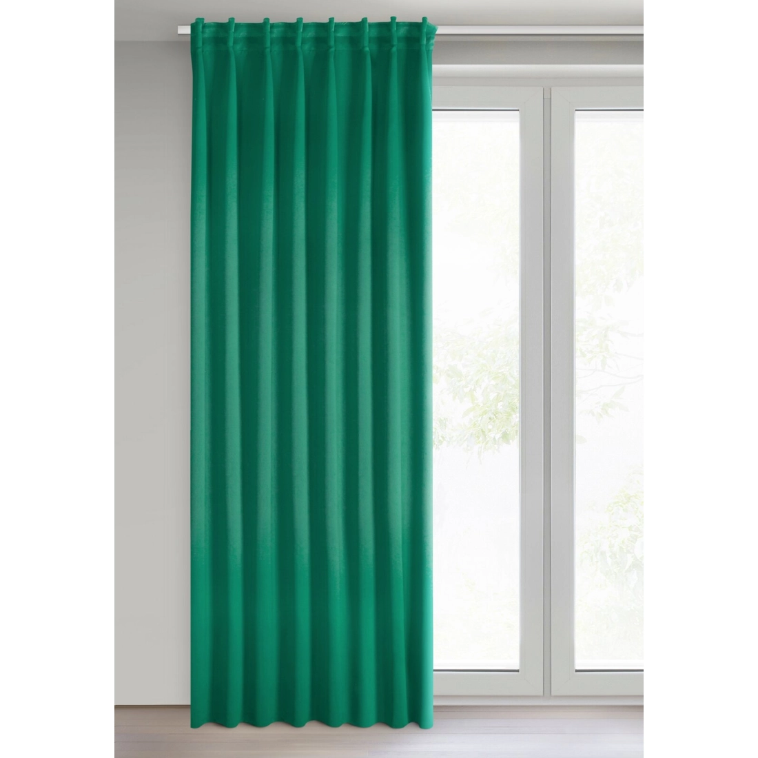 Záves zatemňujúci 140x300 cm tmavozelený na riasiacu pásku MILAN