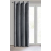 Závesy 140x250 cm zamatové grafitové na kovové krúžky DARLA
