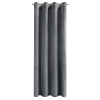 Závesy 140x250 cm zamatové grafitové na kovové krúžky DARLA