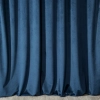 Závesy 140x250 cm zamatové matné tmavomodré na kovové krúžky DARLA
