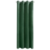 Závesy 140x250 cm zamatové matné tmavozelené na kovové krúžky DARLA