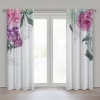 Závesy 140x260 cm etamínové bielo-ružové na kovové krúžky ISA
