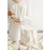 Topper per torta in acrilico MR & MRS bianco
