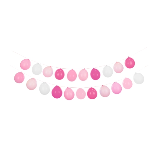 3 az 1-ben rózsaszín és fehér lufigirland – 20 lufi + szalag