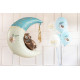 Baloni Baby Boy 30 cm – bela in modra, medvedek, 6 kosov