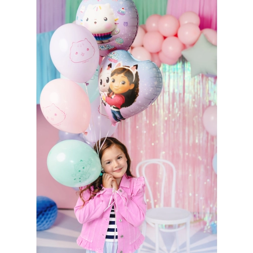 Pastelni baloni Gabby's Dollhouse, 27 cm, 6 kosov s potiskom