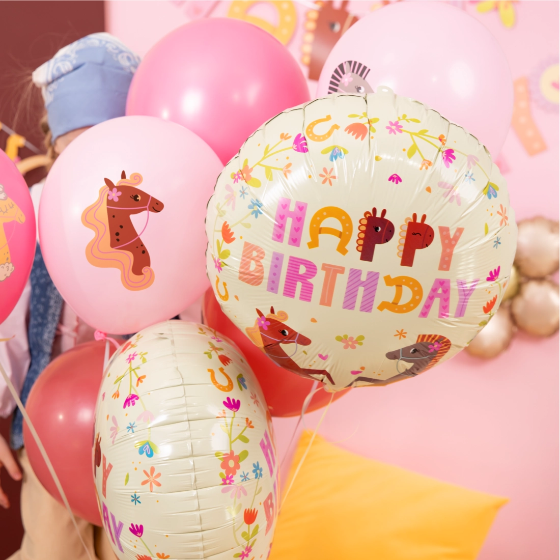 Baloane cu căluți 30 cm, set 6 buc.