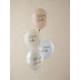 Baloni Welcome Baby modro-bela mešanica 30 cm – 6 kosov