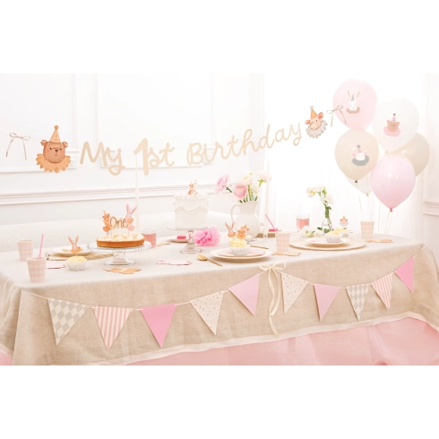 Banner My 1st Birthday z medvedkom za prvi rojstni dan