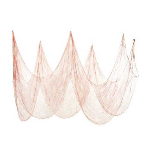 Fehér dekorációs háló véres foltokkal 0,72×9,8 m – Halloweenre