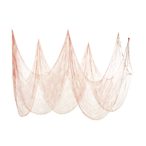 Dekorační pavučina s krvavými skvrnami, bílá, 0,72×9,8 m, polyester