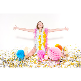 Bela peresna boa 180 cm – lahek karnevalski dodatek