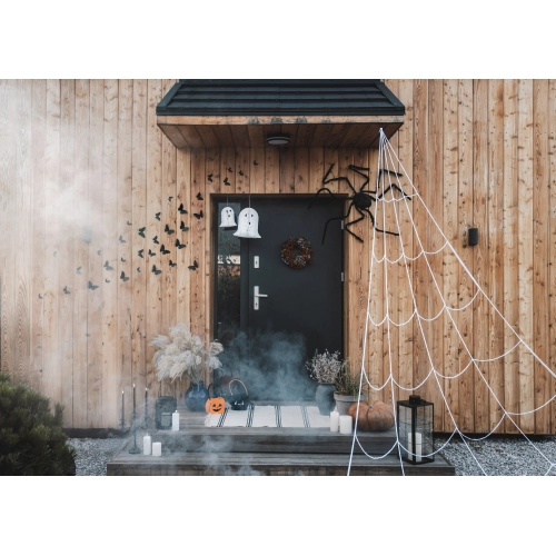 Pânză albă de exterior pentru decor, 5x4 m, plasă din poliester