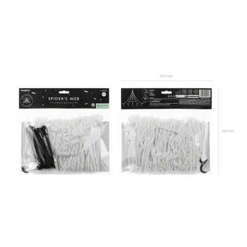 Bela zunanja pajkova mreža za dekoracijo, 5 × 4 m, poliesterska mreža